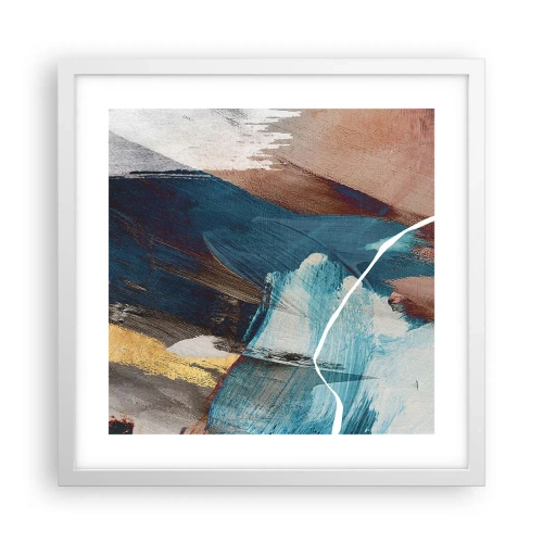 Plakat w białej ramie - Z rozmachem i energicznie - 40x40 cm