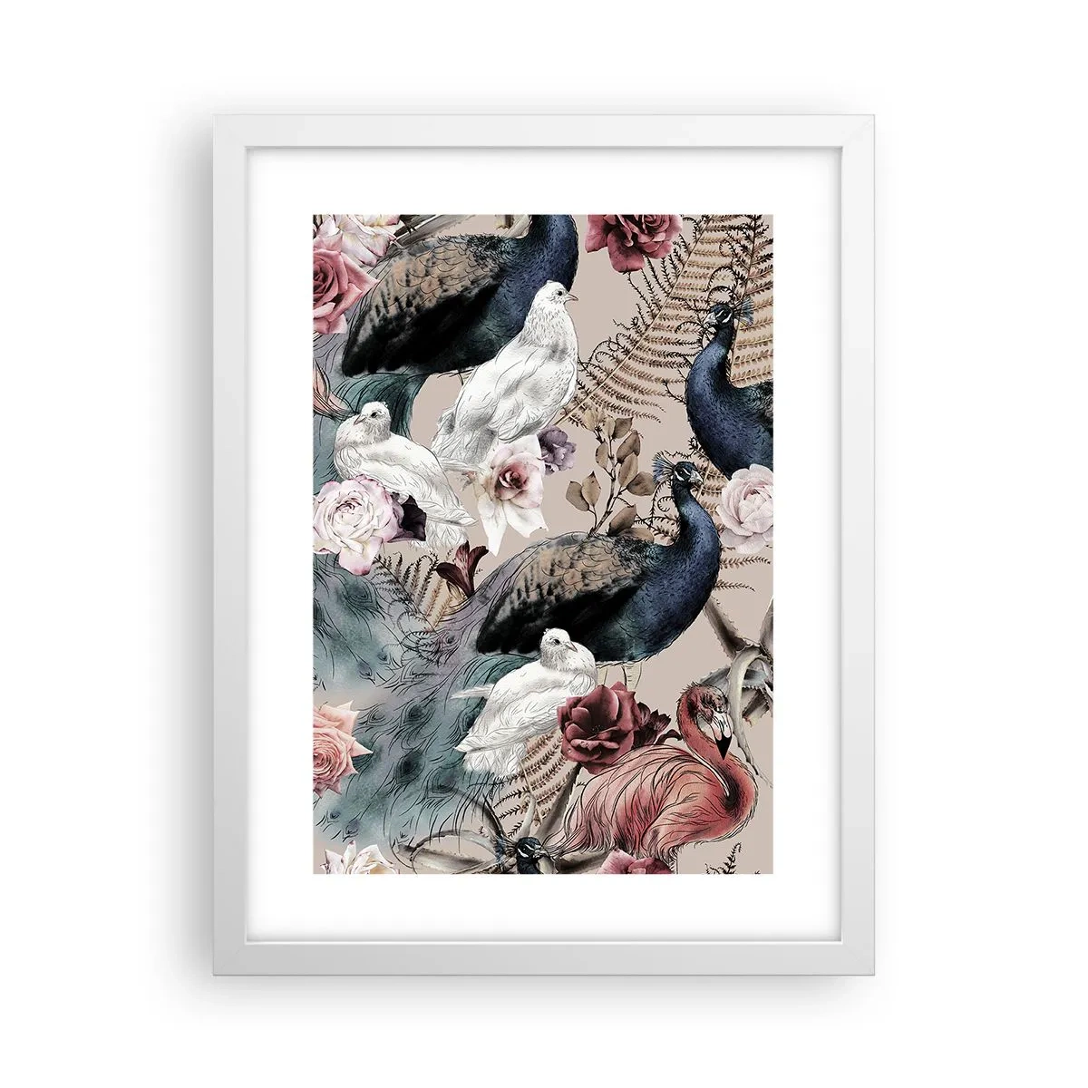 Plakat w białej ramie - W pałacowym ogrodzie - 30x40 cm