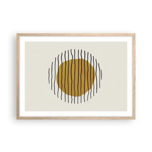 Plakat w ramie jasny dąb - Abstrakcja drżąca od żaru - 70x50 cm