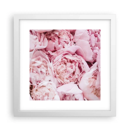 Plakat w białej ramie - Przytulone i pachnące - 30x30 cm