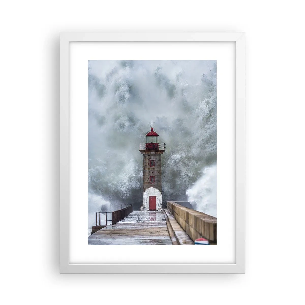 Plakat w białej ramie - Ryk wód, szum zawiei - 30x40 cm