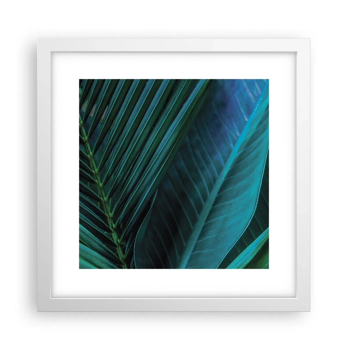 Plakat w białej ramie - Anatomia zieleni - 30x30 cm