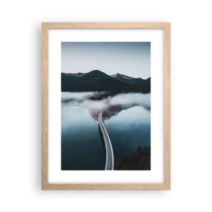 Plakat w ramie jasny dąb - Nad wodą gładką jak lustro - 30x40 cm