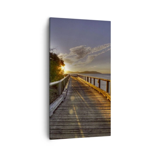 Obraz na płótnie - Iść, ciągle iść w stronę słońca - 45x80 cm