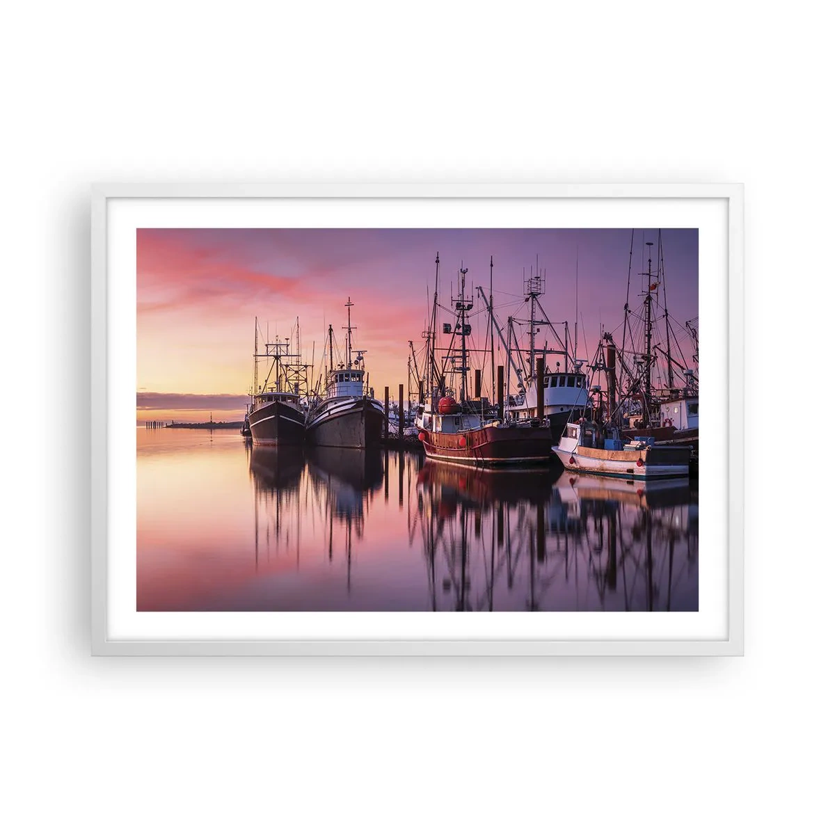 Plakat w białej ramie - Przed kolejnym dniem - 70x50 cm