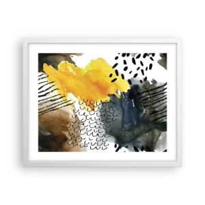 Plakat w białej ramie - Spotkanie żywiołów - 50x40 cm