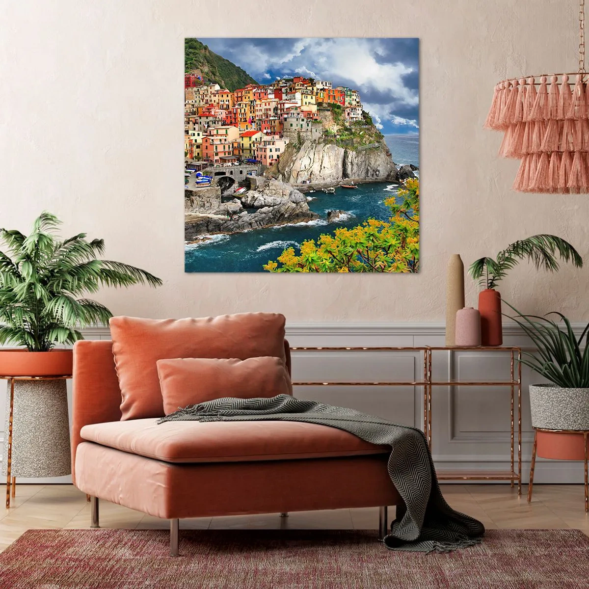 Obraz na płótnie - Gromadka przytulona do skał - 40x40 cm