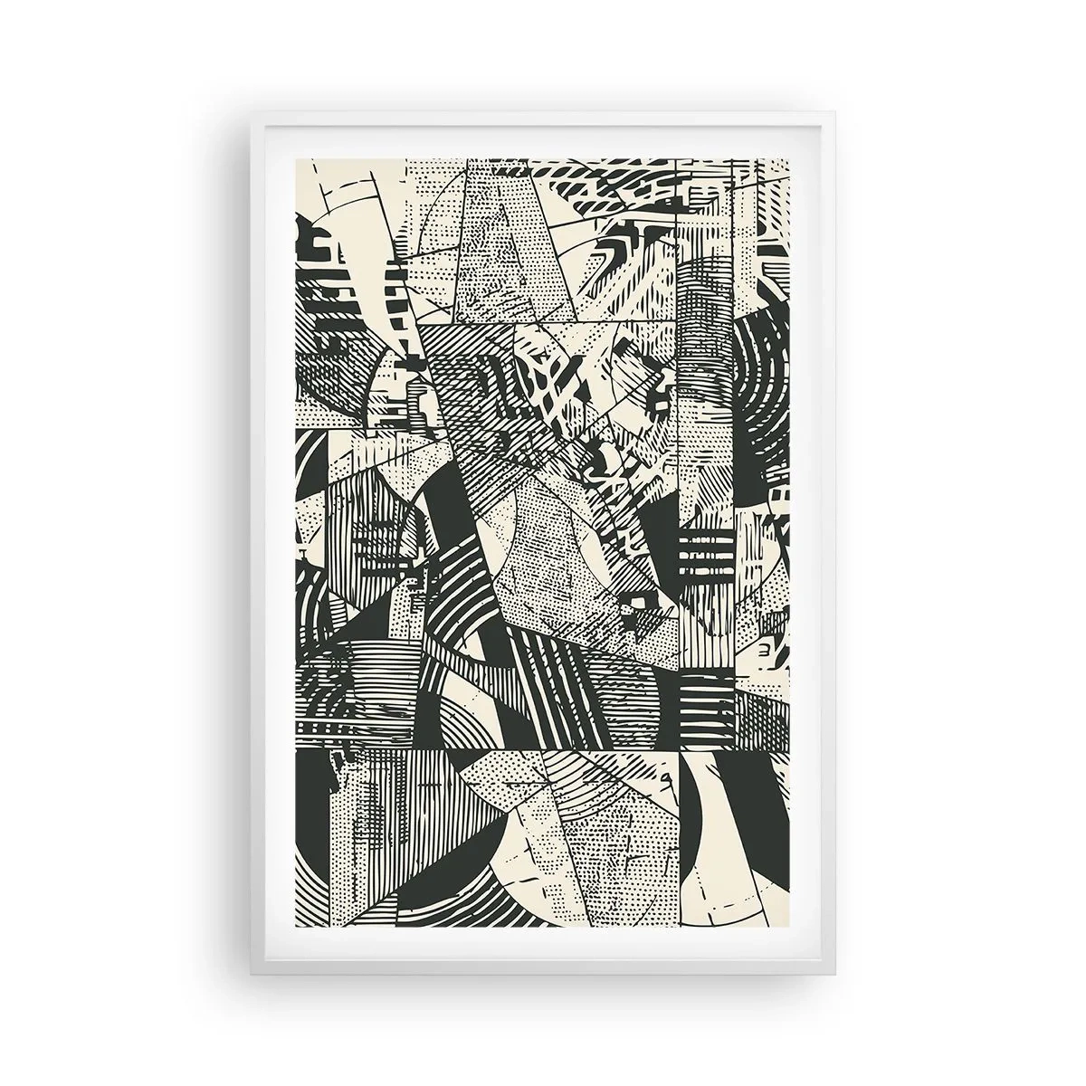 Plakat w białej ramie - Dynamika współczesności - 61x91 cm