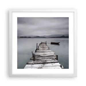 Plakat w białej ramie - Jutro możesz ruszać - 40x40 cm