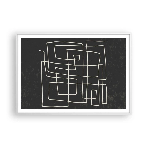 Plakat w białej ramie - Nie taki prosty - 100x70 cm