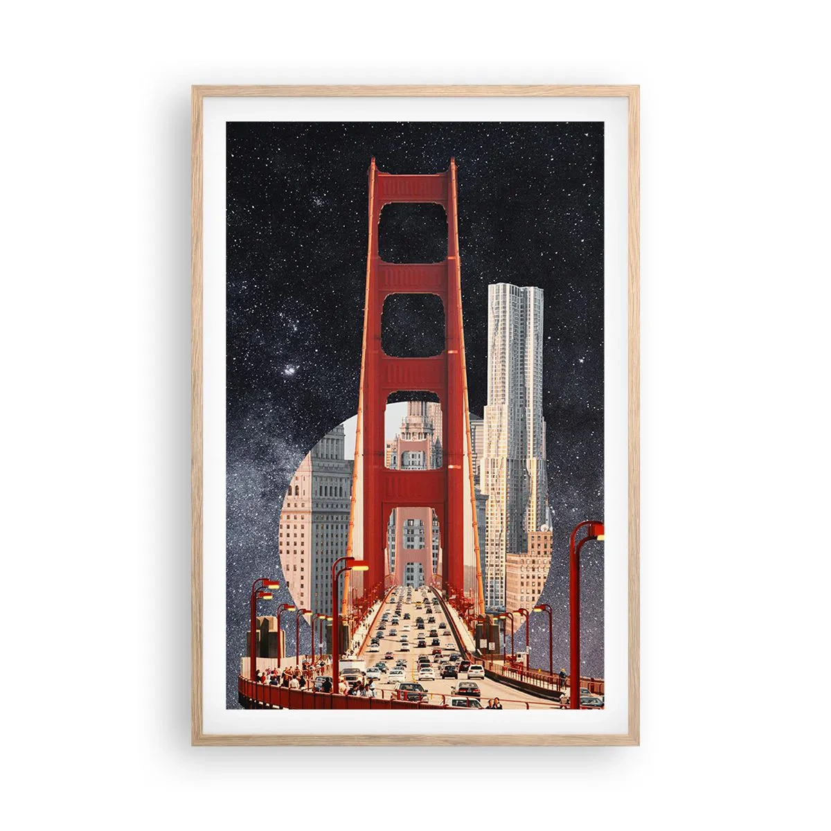 Plakat w ramie jasny dąb - Zawsze w centrum - 61x91 cm