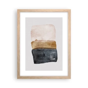 Plakat w ramie jasny dąb - Kompozycja barw ziemi - 30x40 cm