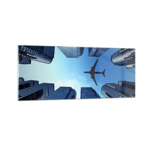 Obraz na szkle - Widok ze szklanego wąwozu - 100x40 cm