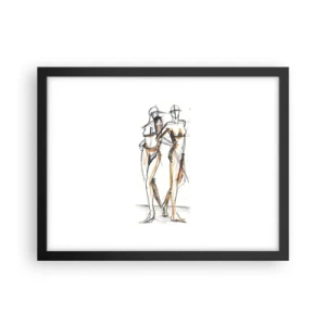 Plakat w czarnej ramie - Studium wdzięku - 40x30 cm