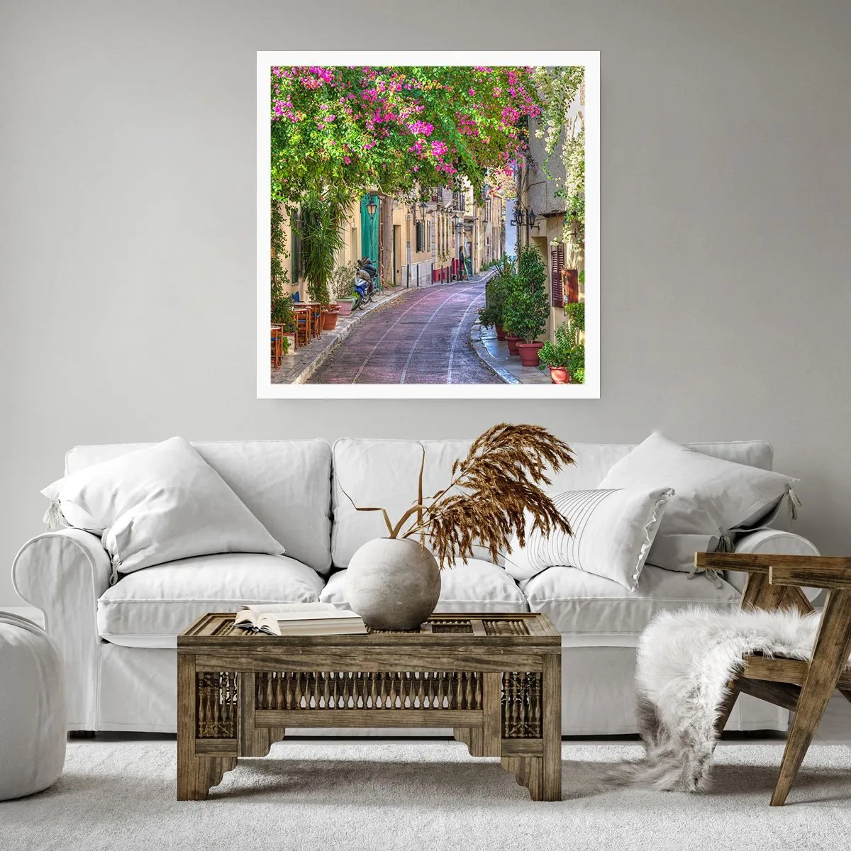Plakat - Kwitnący zaułek - 60x60 cm