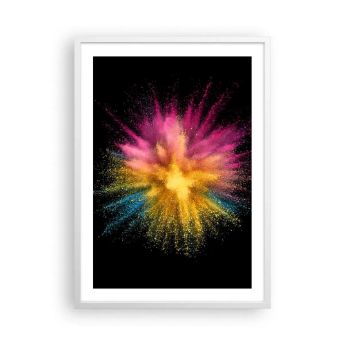 Plakat w białej ramie - Narodziny barw - 50x70 cm