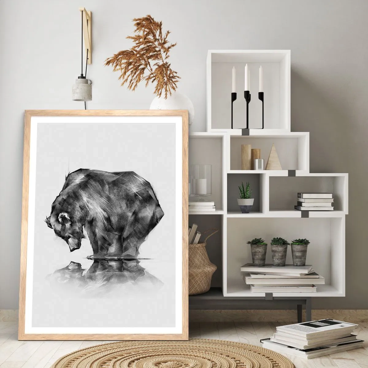 Plakat w ramie jasny dąb - Miło zobaczyć się z kimś bliskim - 50x70 cm