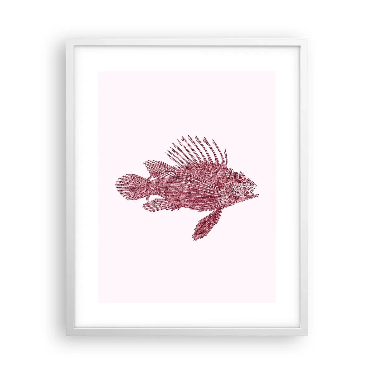 Plakat w białej ramie - Mieszkanka egzotycznych wód - 40x50 cm