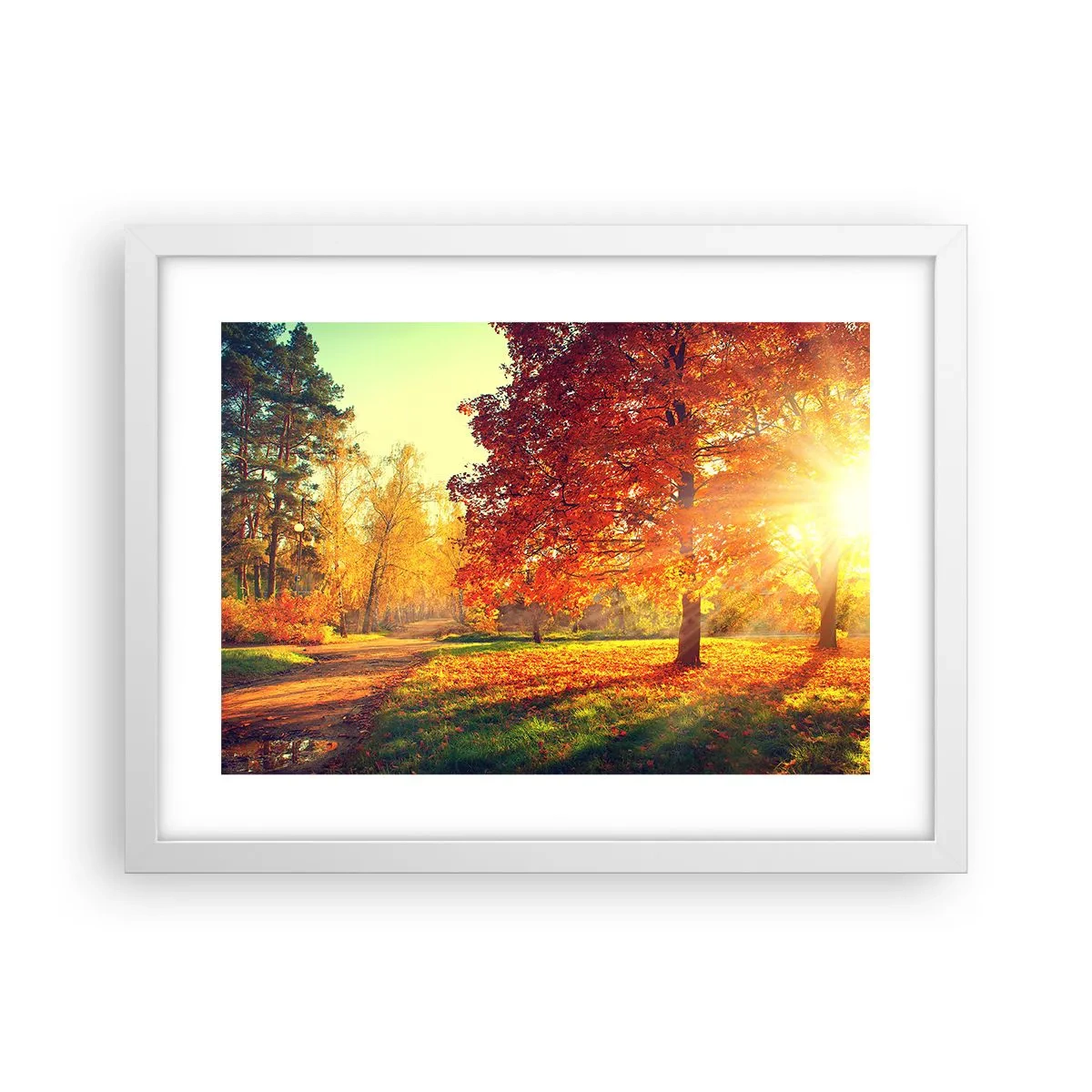 Plakat w białej ramie - Rude jest piękne - 40x30 cm
