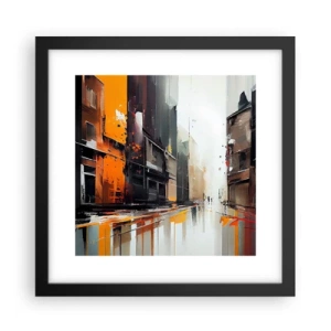 Plakat w czarnej ramie - Deszczowy dzień - 30x30 cm