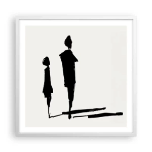 Plakat w białej ramie - Na pewno razem? - 60x60 cm