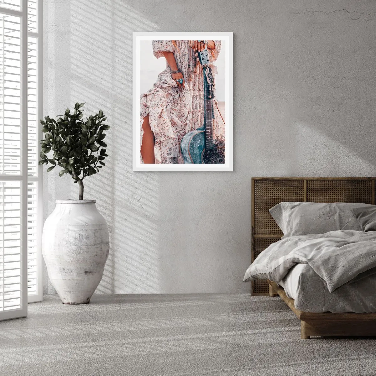 Plakat w białej ramie - Dzieci kwiaty w drodze - 61x91 cm