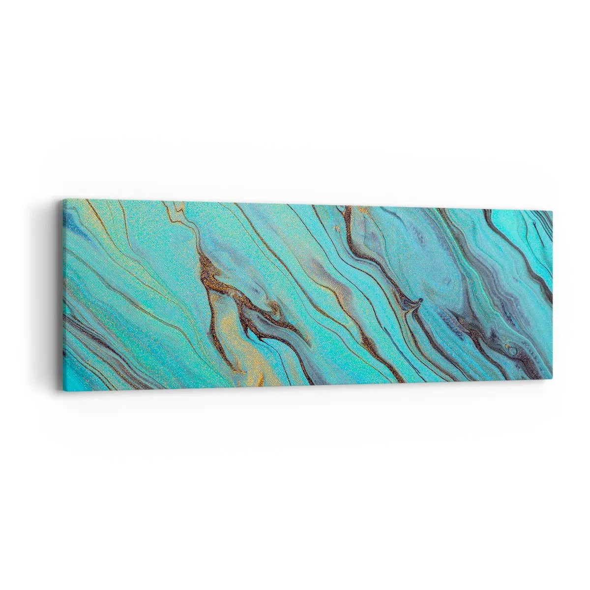 Obraz na płótnie - Turkusowy przypływ - 90x30 cm