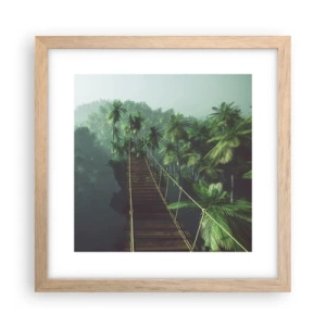 Plakat w ramie jasny dąb - Nad kipielą zieleni - 30x30 cm