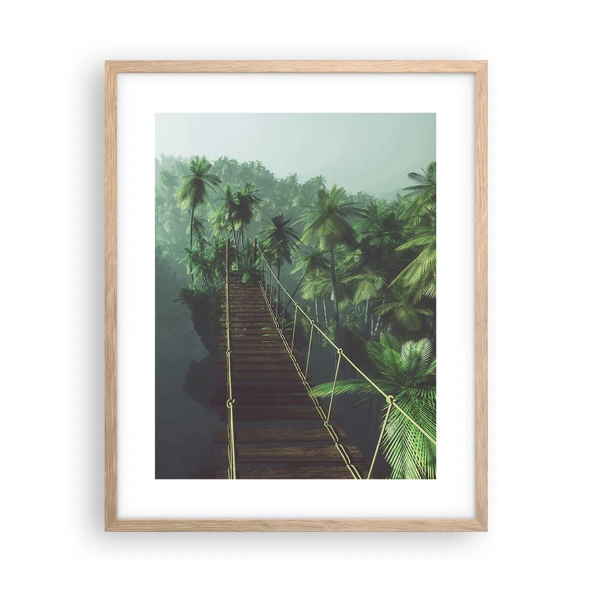 Plakat w ramie jasny dąb - Nad kipielą zieleni - 40x50 cm