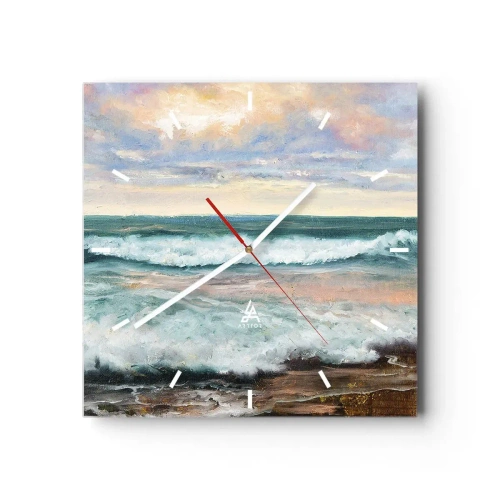 Zegar ścienny - Tutaj wygładzisz duszę - 40x40 cm