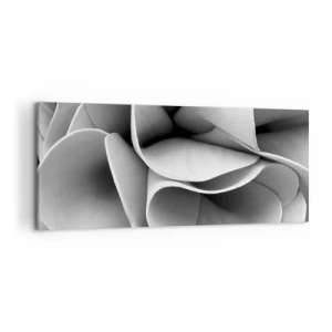 Obraz na płótnie - Czarno-białe detale abstrakcyjnych form - 120x50cm - Dzieje się w przestrzeni - Nowoczesna dekoracja ścienna do salonu i sypialni ARTTOR