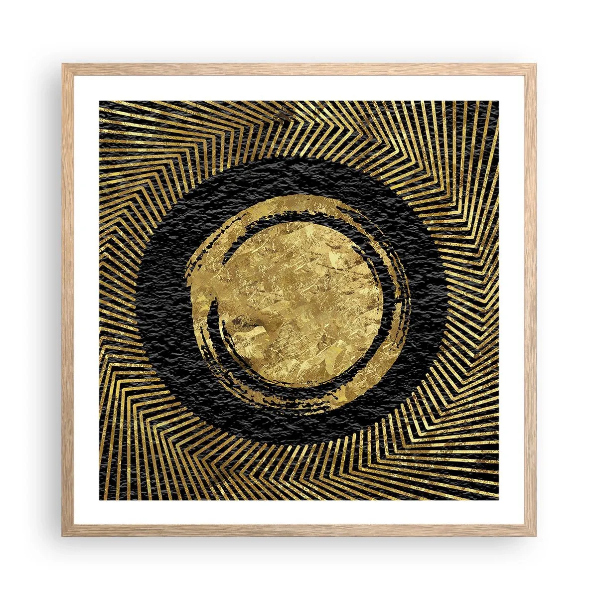 Plakat w ramie jasny dąb - Kompozycja glamour - 60x60 cm