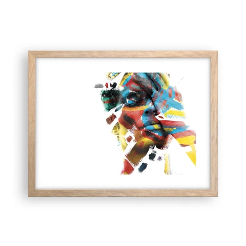 Plakat w ramie jasny dąb - Barwna osobowość - 40x30 cm