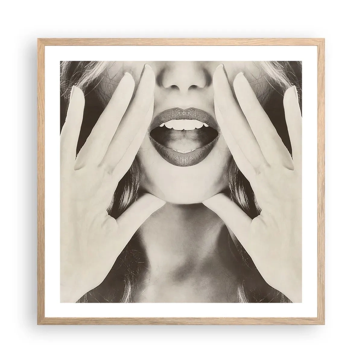 Plakat w ramie jasny dąb - Już idę! - 60x60 cm