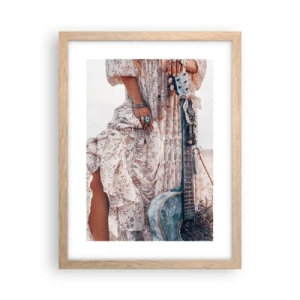 Plakat w ramie jasny dąb - Dzieci kwiaty w drodze - 30x40 cm