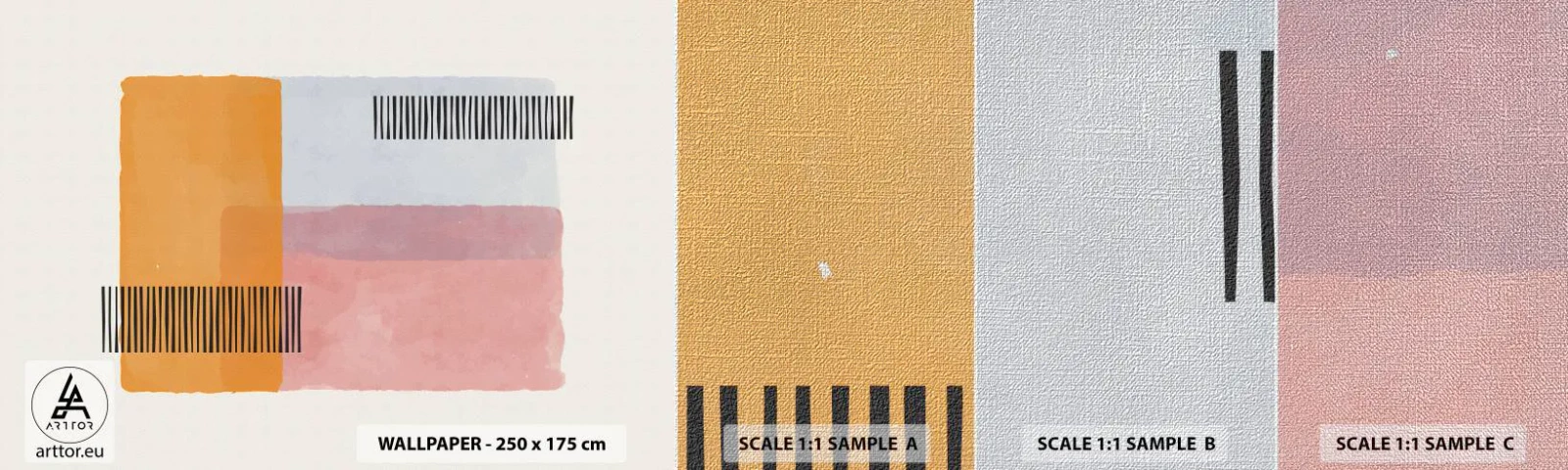 Fototapeta Próbka Premium Canvas - Z kąta w kąt - Abstrakcja, Sztuka, Minimalizm - 100x30 cm