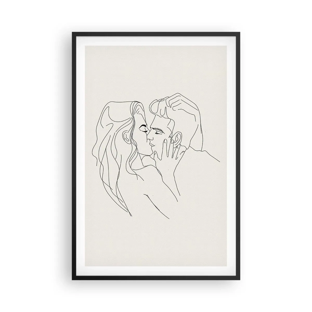 Plakat w czarnej ramie - Splątani uczuciem - 61x91 cm