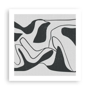 Plakat - Abstrakcyjna zabawa w labiryncie - 50x50 cm