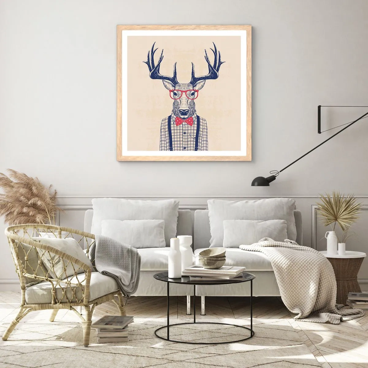 Plakat w ramie jasny dąb - Zabawna ekstrawagancja - 60x60 cm