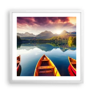 Plakat w białej ramie - Nic przeciw naturze - 50x50 cm