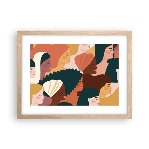 Plakat w ramie jasny dąb - Tylko kobiecość - 40x30 cm
