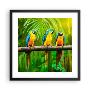 Plakat w czarnej ramie - A słyszałaś, że ona…? - 40x40 cm