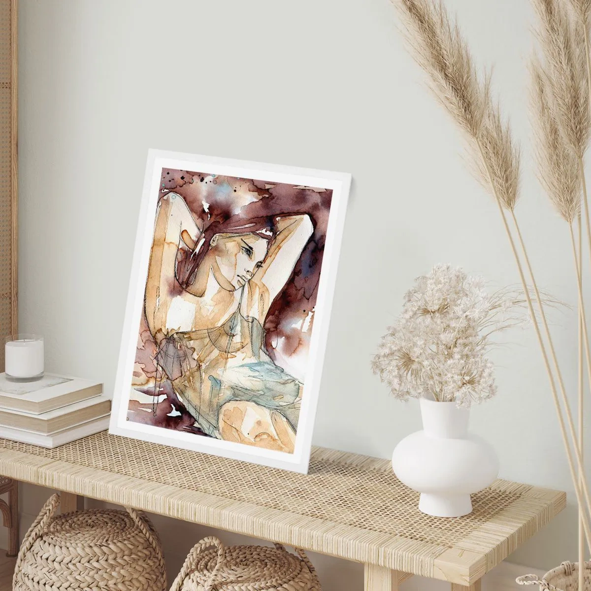 Plakat w białej ramie - W nastroju lila - 70x100 cm