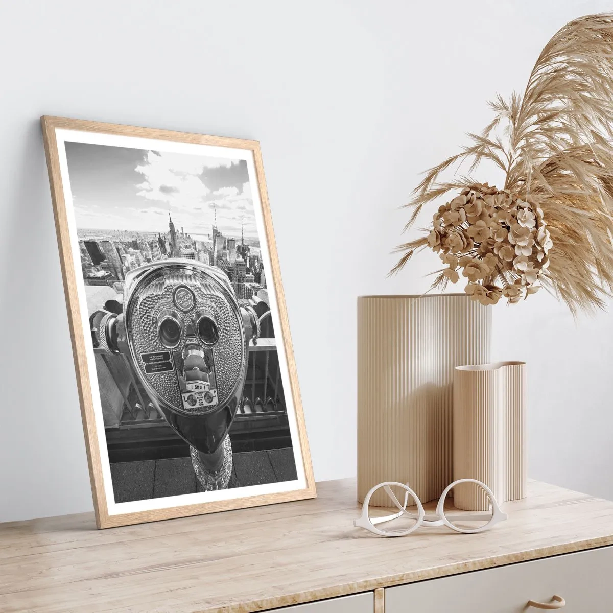 Plakat w ramie jasny dąb - Miasto nad miastami - 70x100 cm