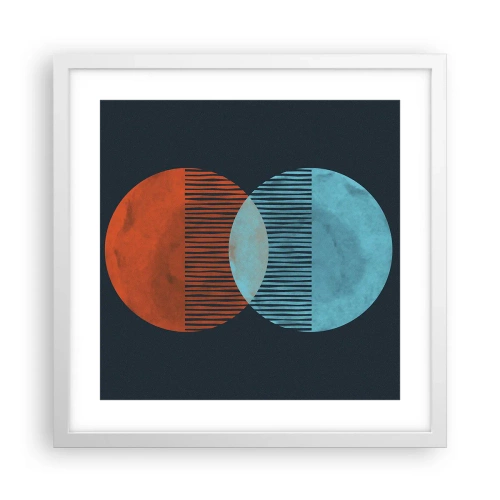 Plakat w białej ramie - Astronomiczna fantazja - 40x40 cm