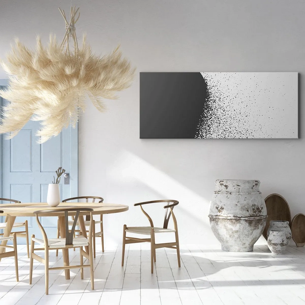 Obraz na płótnie - Ruch cząsteczek - 100x40 cm