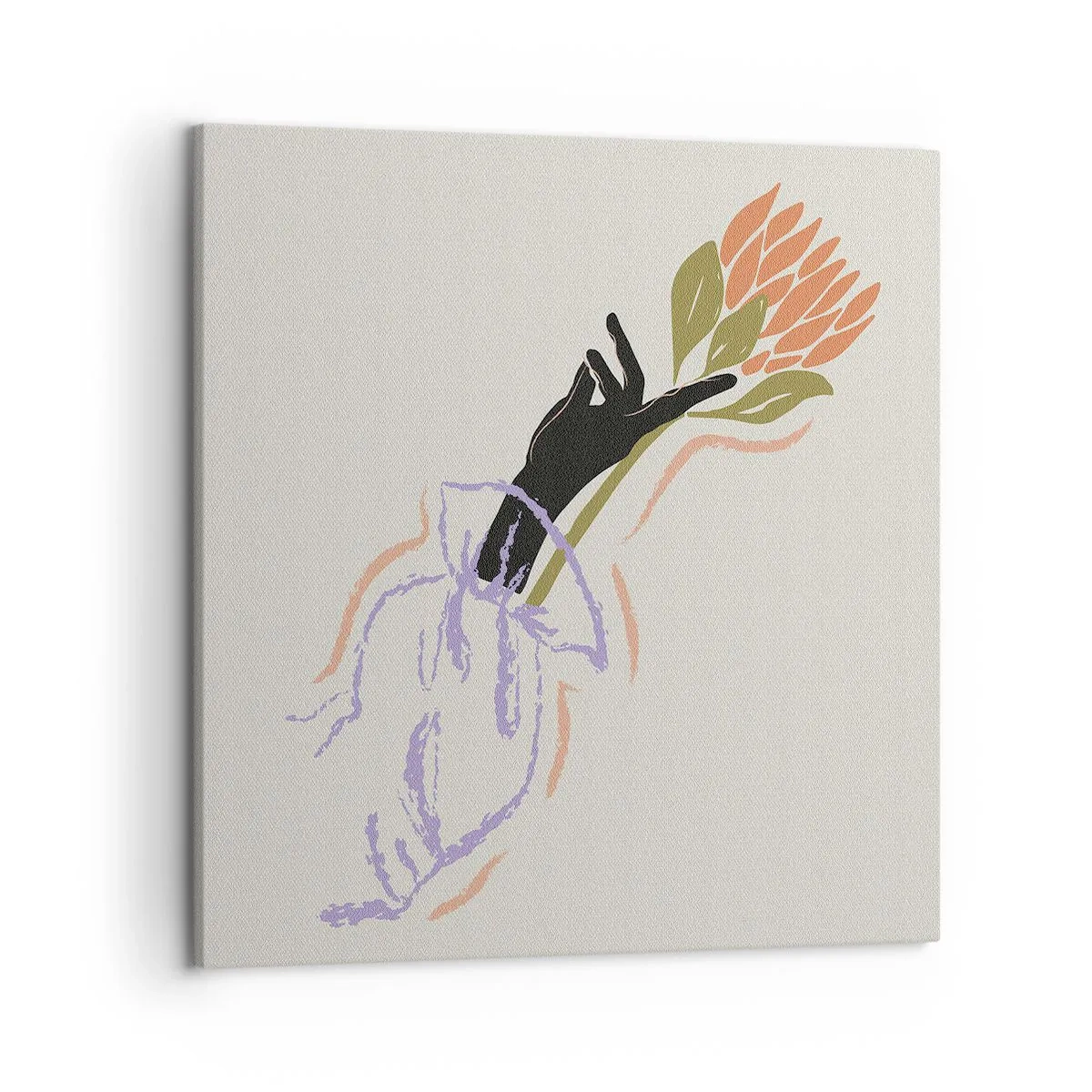 Obraz na płótnie - Siostrzany dotyk - 50x50 cm