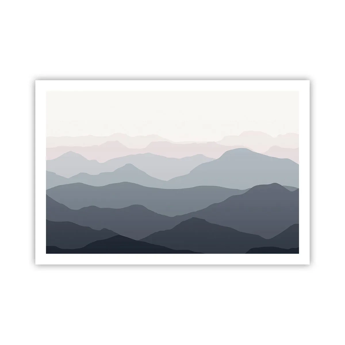 Plakat - Fale gór - 91x61 cm