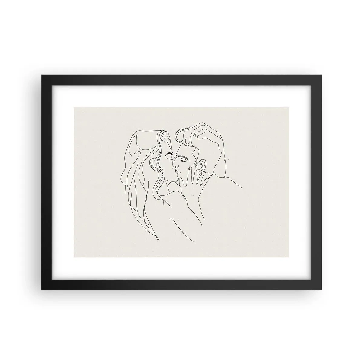 Plakat w czarnej ramie - Splątani uczuciem - 40x30 cm