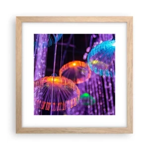 Plakat w ramie jasny dąb - Świetlna fontanna - 30x30 cm